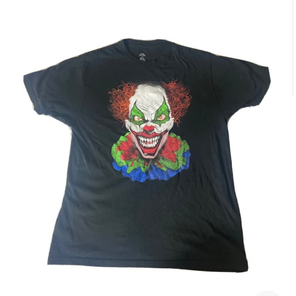 Men’s Metal Goth Crazy Scary Clown band tee so L